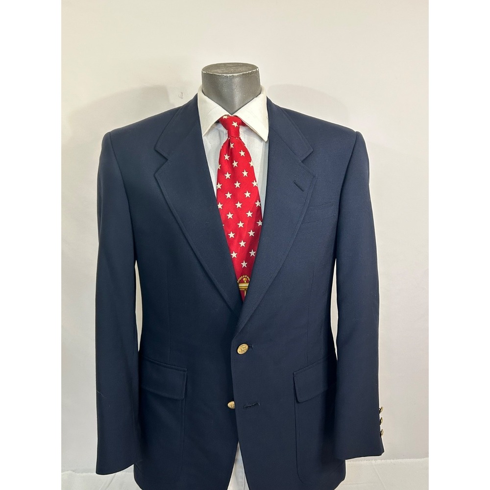 Jack Nicklaus Tournament Series 39R Gold Buttons Black Blazer Sport Coat